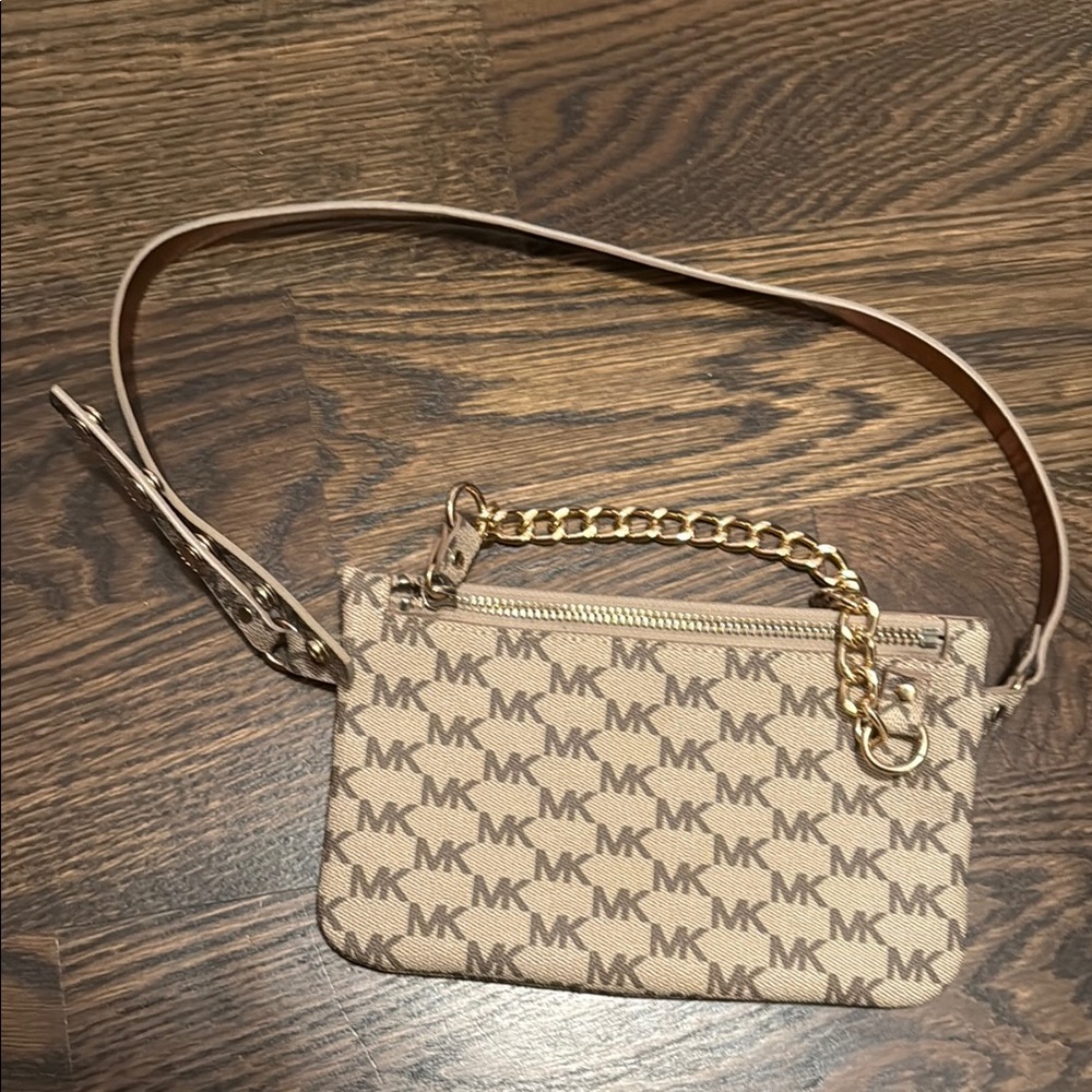 Michael Kors Tan and Gold Women's Belt Bag